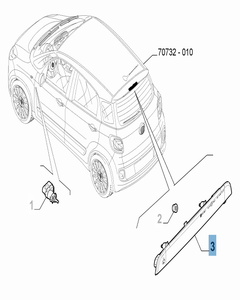 Fanale posteriore terzo stop per Fiat 500L