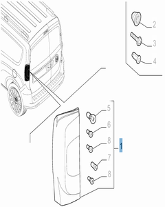 Fanale posteriore destro fisso per Fiat e Fiat Professional