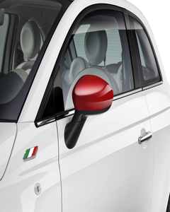 Calotte specchietti rosso lucido per Fiat 500