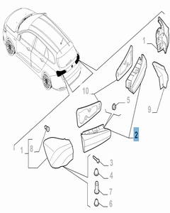 Fanale posteriore sinistro mobile per Fiat e Fiat Professional
