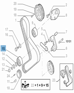 Tendicinghia fisso per Fiat Professional Ducato
