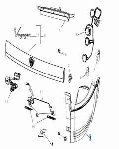 Fanale posteriore (posizione, stop e direzione) per Lancia Voyager