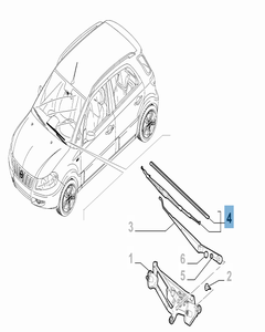 Kit 2 spazzole tergicristalli anteriori per Fiat Sedici