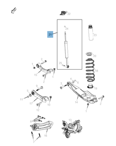 Ammortizzatore posteriore per Jeep Cherokee