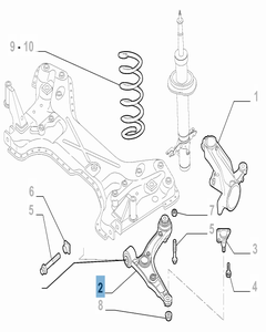 Braccio oscillante sinistro per Fiat Professional Ducato