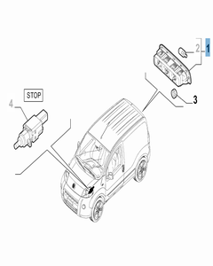 Fanale posteriore terzo stop per Fiat e Fiat Professional