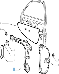 Alzacristallo sinistro per Fiat e Fiat Professional