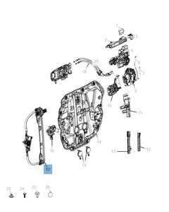 Alzacristallo anteriore per Jeep Wrangler