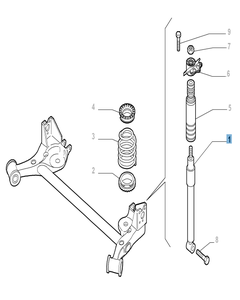 Ammortizzatore posteriore per Fiat 500L