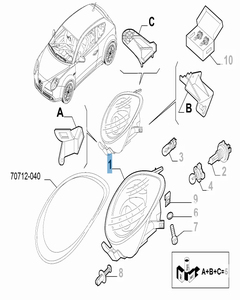 Faro anteriore sinistro per Alfa Romeo Mito