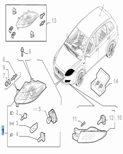 Faro anteriore sinistro per Fiat Croma