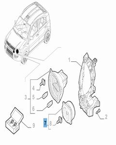 Faro anteriore sinistro per Fiat Panda