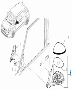 Specchietto retrovisore esterno destro per Fiat e Fiat Professional