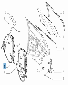 Alzacristallo posteriore sinistro per Fiat Linea