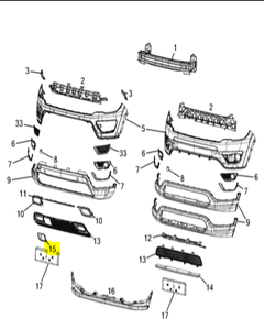Mostrina paraurti anteriore Jeep