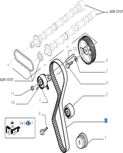 Cinghia di distribuzione con 118 denti