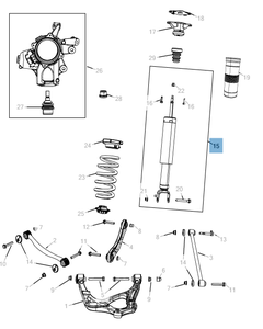 Ammortizzatore posteriore per Jeep Grand Cherokee