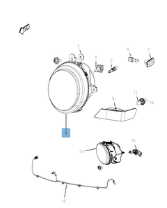 Faro anteriore per Jeep Compass/Patriot