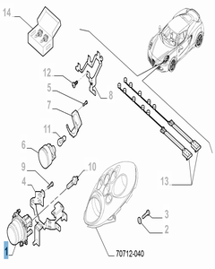 Faro anteriore sinistro per Alfa Romeo 4C