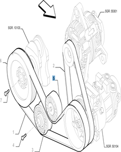 Tendicinghia regolabile per Fiat Stilo