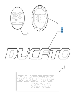 Sigla modello Ducato laterale per Fiat Professional Ducato