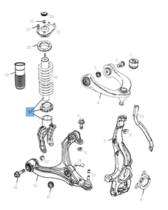 Ammortizzatore anteriore destro per Jeep Grand Cherokee