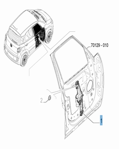 Alzacristallo anteriore destro per Fiat 500L