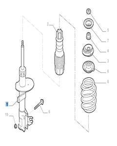 Ammortizzatore posteriore per Fiat Panda