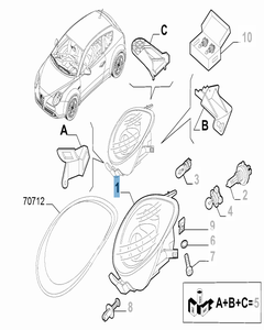 Faro anteriore sinistro per Alfa Romeo Mito