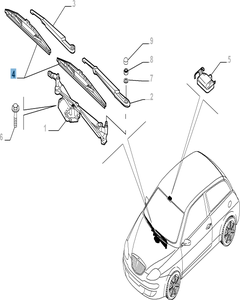 Kit 2 spazzole tergicristalli anteriori per Ypsilon