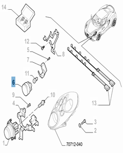 Faro anteriore di direzione per Alfa Romeo 4C