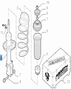 Ammortizzatore anteriore sinistro per Fiat e Fiat Professional