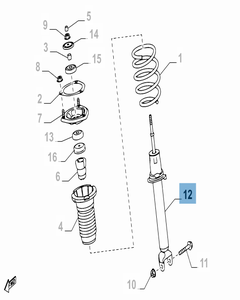 Ammortizzatore anteriore per Fiat 124 Spider