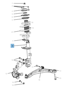 Ammortizzatore anteriore destro per Jeep Compass/Patriot