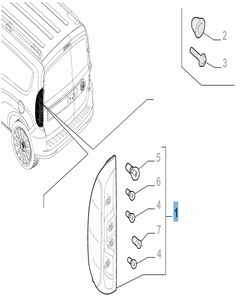 Fanale posteriore sinistro per Fiat Professional Doblo