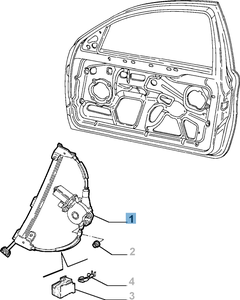 Alzacristallo anteriore destro per Alfa Romeo 147
