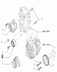 Tendicinghia fisso per Fiat e Fiat Professional