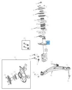 Ammortizzatore anteriore per Jeep Compass/Patriot
