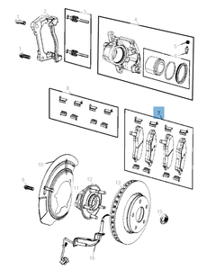 Pastiglia freno disco anteriore (Set 4 pezzi) per Jeep Compass