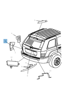 Fanale posteriore (posizione, stop e direzione) per Jeep Grand Cherokee