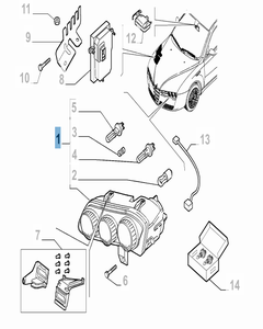 Faro anteriore sinistro per Alfa Romeo