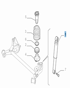 Ammortizzatore posteriore per Fiat e Fiat Professional