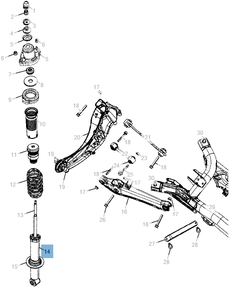 Ammortizzatore posteriore per Jeep Compass/Patriot