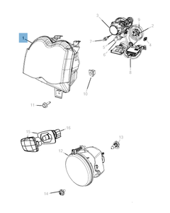 Faro anteriore per Jeep Grand Cherokee