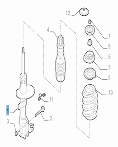 Ammortizzatore posteriore per Fiat e Fiat Professional
