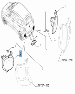 Fanale retromarcia per Fiat 500L