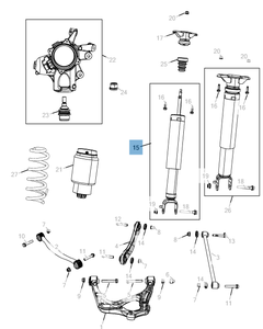 Ammortizzatore posteriore per Jeep Grand Cherokee