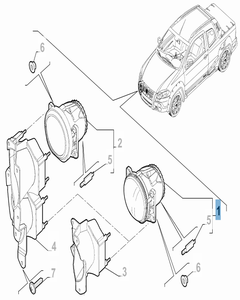 Fendinebbia per Fiat Professional Strada