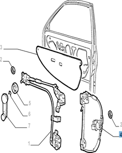 Alzacristallo sinistro per Fiat e Fiat Professional