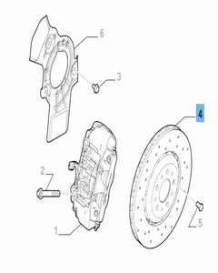 Disco freno anteriore per Alfa Romeo 4C